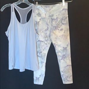 Athleta medium tank and small 8/8 length bottom